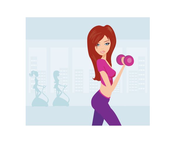 在健身房锻炼的女性图片下载