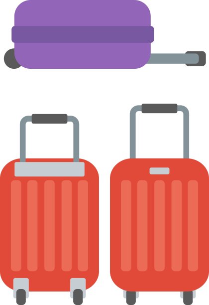 带轮子的现代大型行李箱图片下载