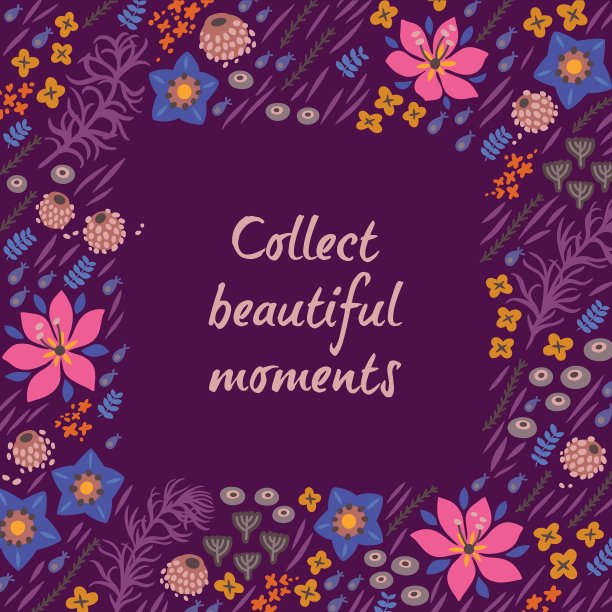 美丽的花卉框架图片下载