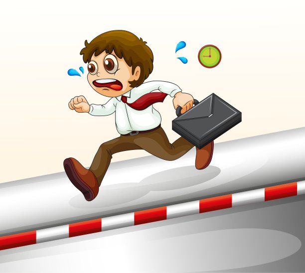 一个匆忙奔跑的男人图片下载