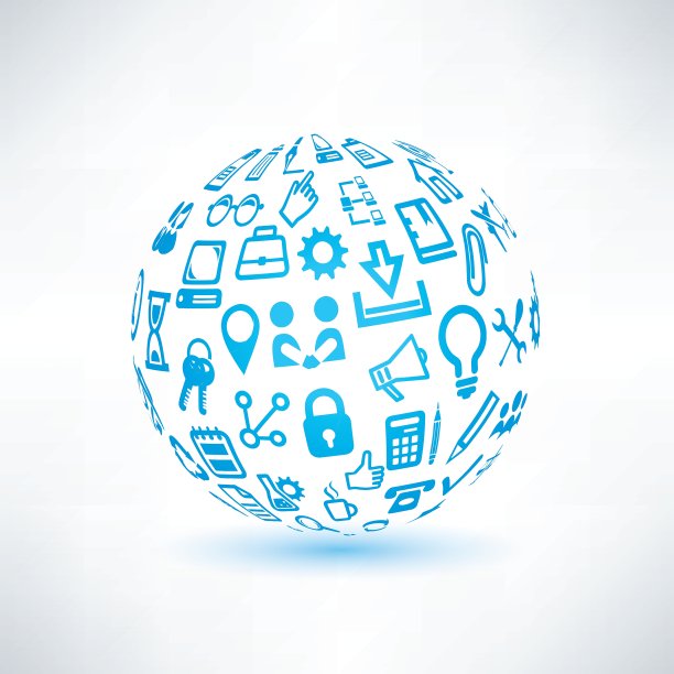 抽象地球仪象征商业和通信图片下载