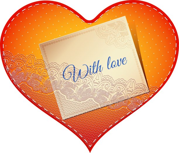 花边的心卡图片下载