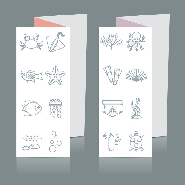 潜水图标设置与鱼和设备图片下载