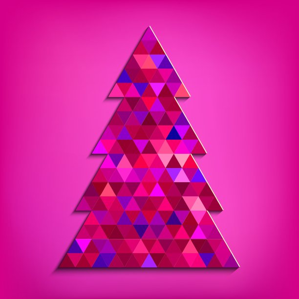 圣诞树粉红色图片下载