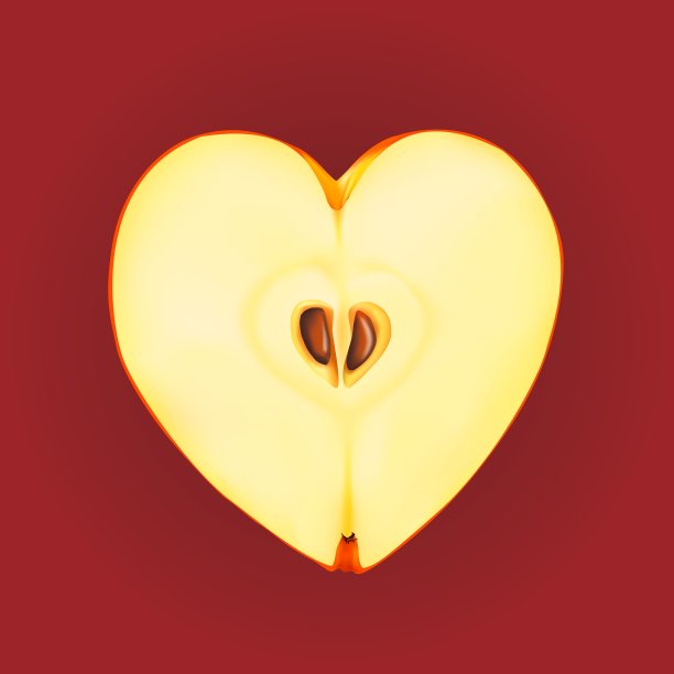 苹果的心图片下载