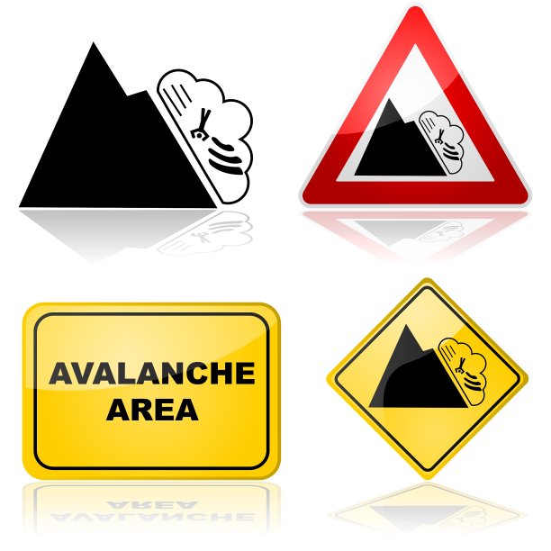 雪崩的迹象图片下载