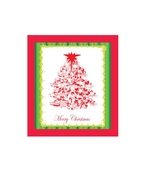 摘要圣诞树卡片图片下载