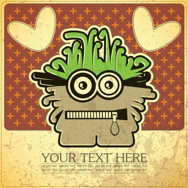 怪物在垃圾摇滚背景图片下载