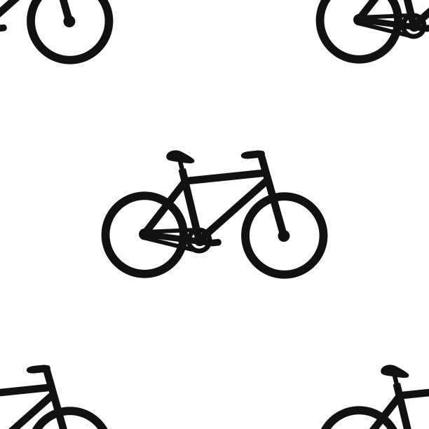 无缝图案包装食品自行车图片下载