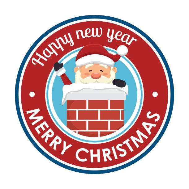 快乐圣诞快乐孤立图标设计图片下载