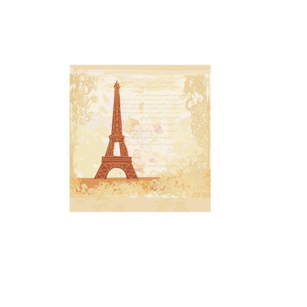 复古埃菲尔铁塔卡片图片下载