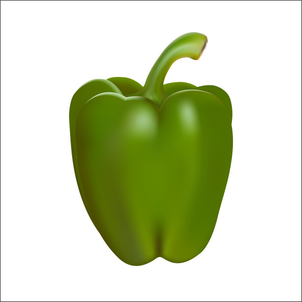 青椒孤立在白色背景上图片下载
