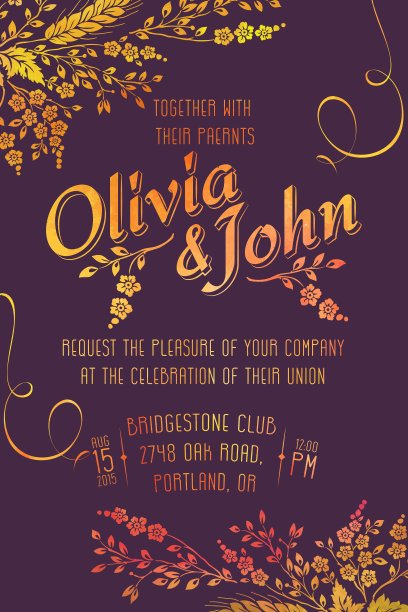 婚礼请柬图片下载