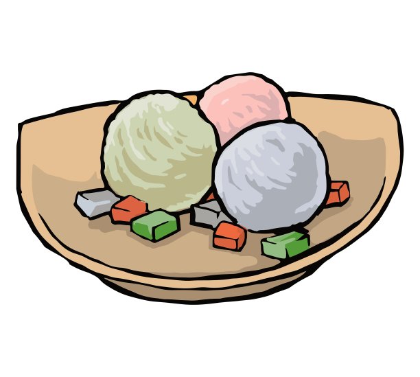 冰淇淋复古色平图片下载