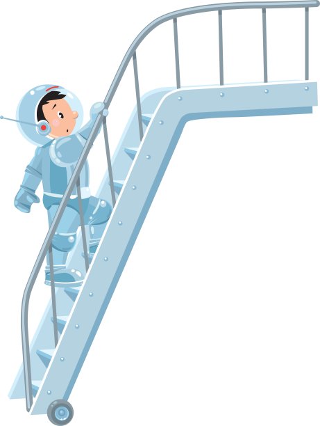 有趣的男孩宇航员或宇航员图片下载