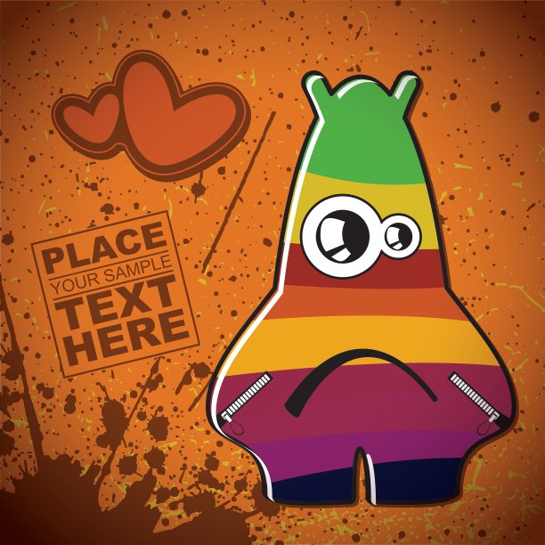 怪物在垃圾摇滚背景图片下载