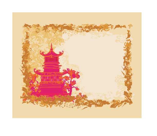 亚洲风景杂志的旧报纸图片下载