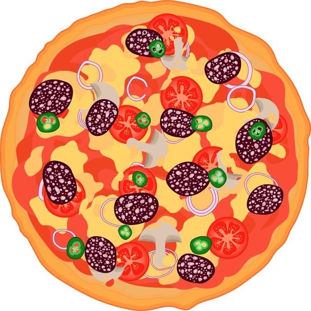 与意大利香肠比萨图片下载