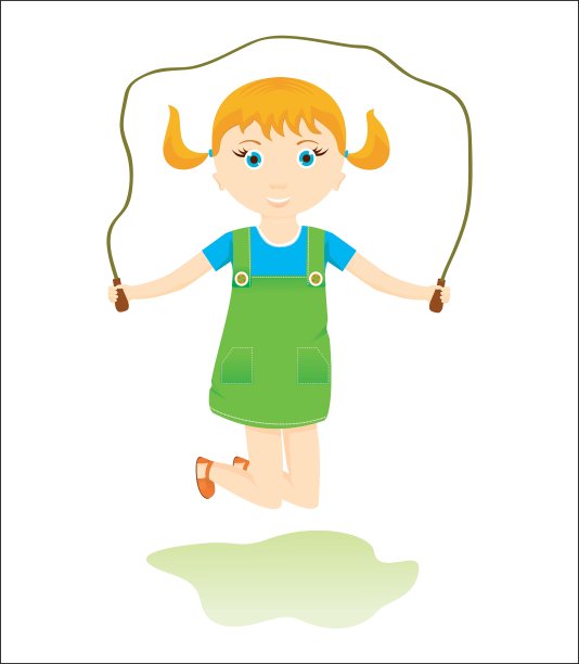 小女孩跳绳图片下载