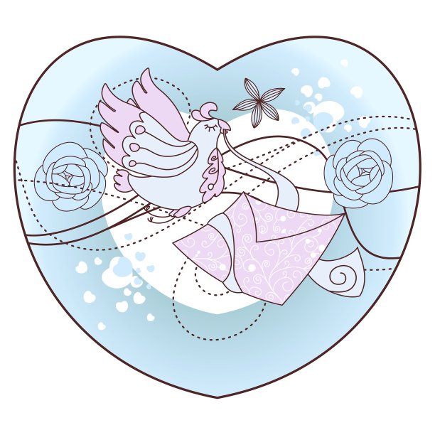 浪漫的插图图片下载