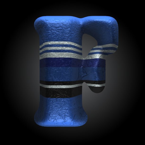 彩色粘土字母f图片下载