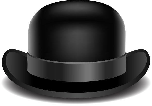 白色背景上的圆顶礼帽图片下载