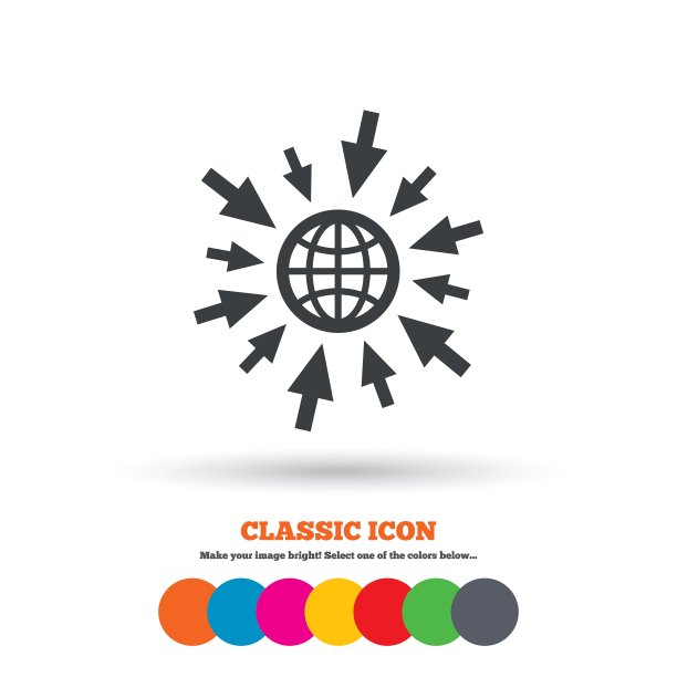 去Web图标地球仪与鼠标光标图片下载