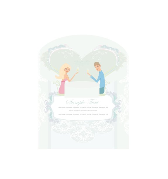 年轻夫妇调情，喝香槟图片下载