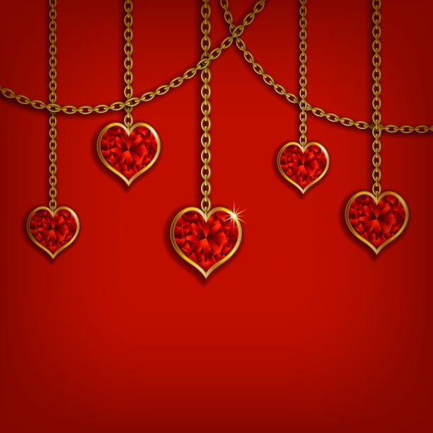 心形丝带情人节的背景图片下载