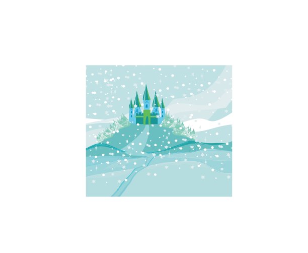 冬季景观与城堡图片下载