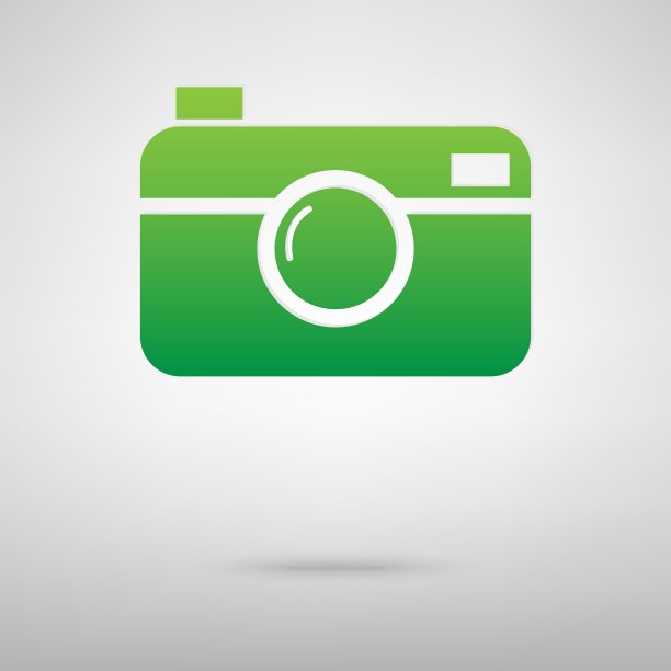 带阴影的绿色图标图片下载