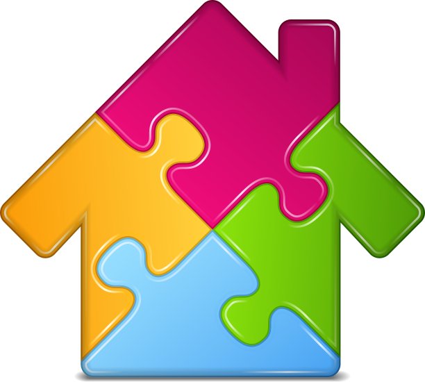 拼图房屋图标图片下载