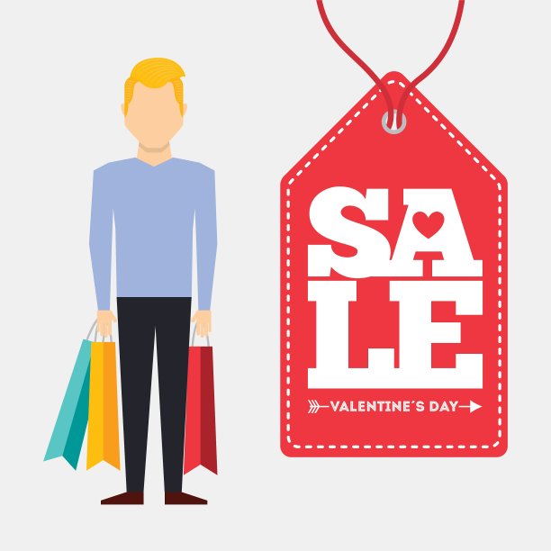 情人节销售设计图片下载