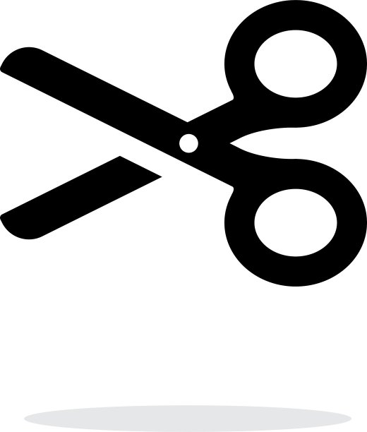 白色背景上的剪刀图标图片下载