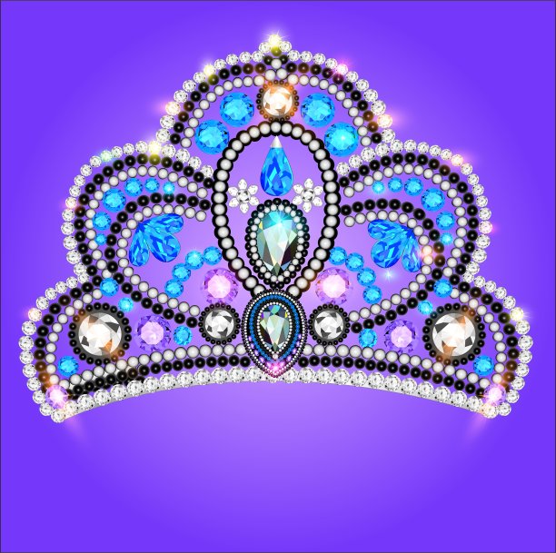 女子婚礼上戴的皇冠是蓝色的图片下载
