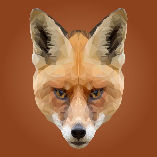 摘要低聚狐狸设计图片下载