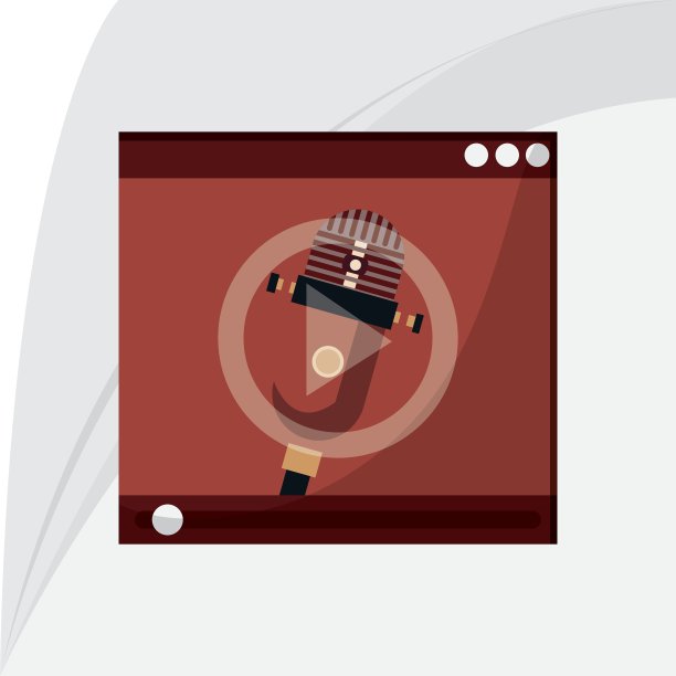 音乐图标复古概念扁平图片下载