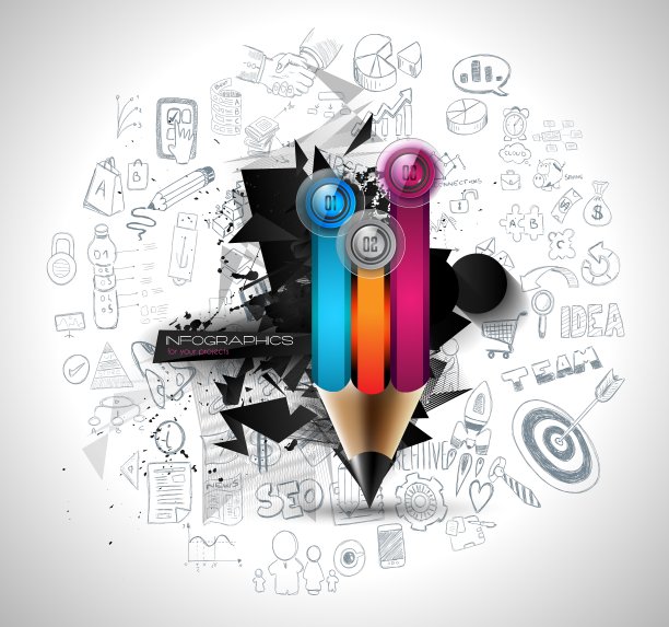 干净的信息图表布局模板的数据和图片下载