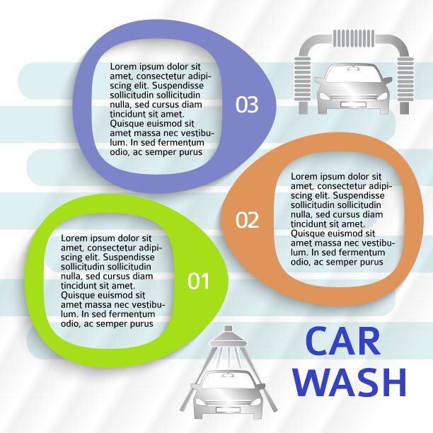 汽车服务洗车传单广告页面背景图片下载