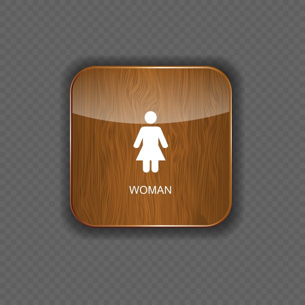 女性木材应用图标图片下载