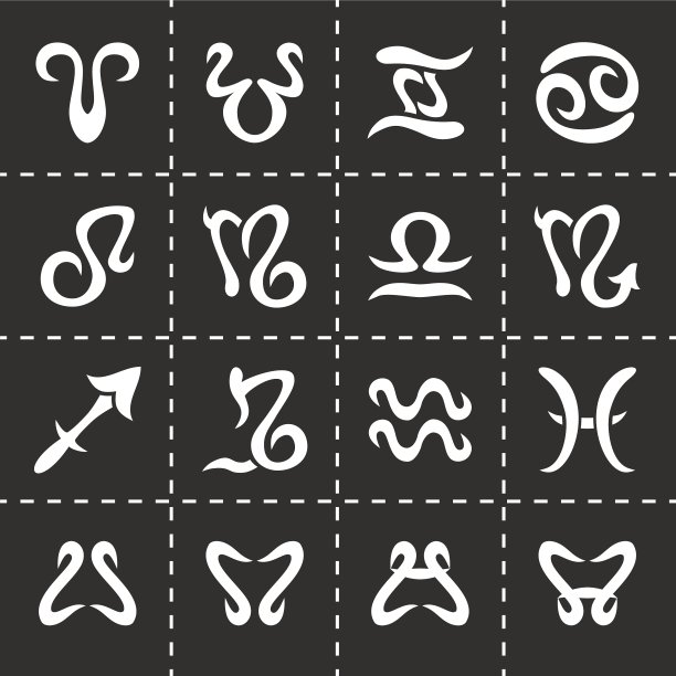 十二星座符号图标集图片下载