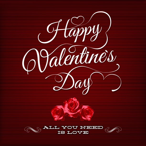 贺卡与玫瑰EPS 10图片下载