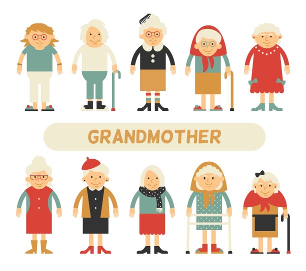 扁平字体的一组字符图片下载