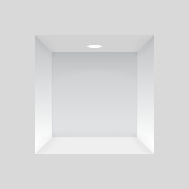 墙上挂着灯的空壁龛图片下载