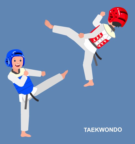 卡通小孩穿着和服武术图片下载