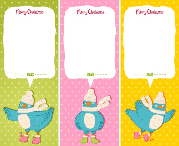 可爱的圣诞节鸟图片下载