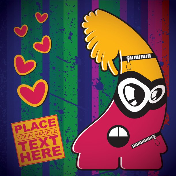 怪物在垃圾摇滚背景图片下载