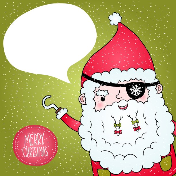 圣诞老人海盗海报图片下载