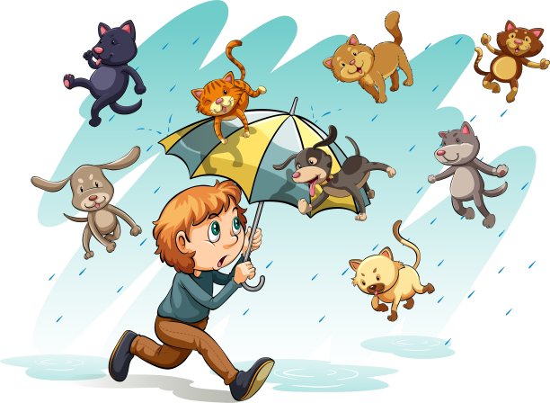 一场带着猫和狗的雨图片下载