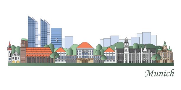 慕尼黑天际线的图片下载